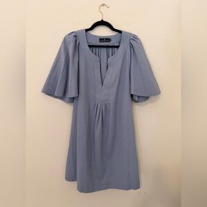 Pomander Place Light Blue Finley Flutter Sleeve Dress Sz M Tuckernuck Preppy